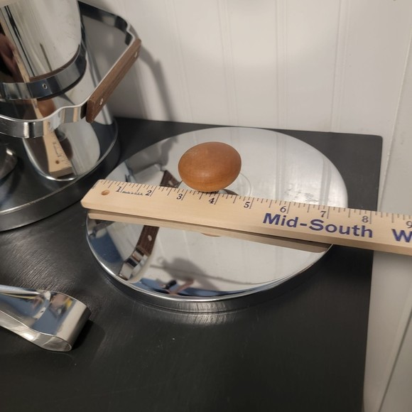 Vintage Atapco Silver MCM Chrome Barware Ice Bucket With Tongs - Picture 9 of 9